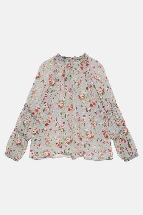 Bluse Mit Blumenmuster