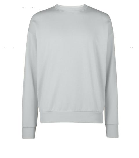 Men's Grey Jersey Crew Neck Sweatshirt New Look