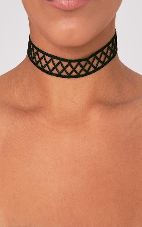 Connie Black Stretch Cut Out Choker