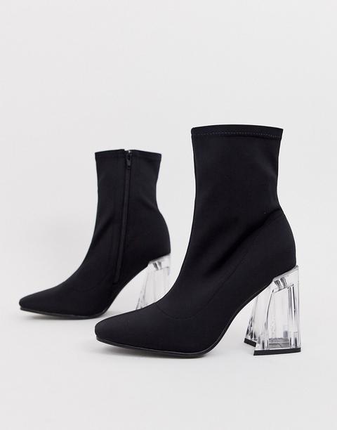 botte a talon transparent