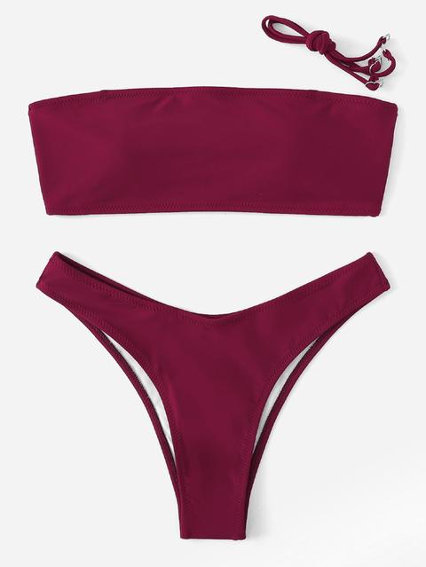 Set De Bikini Bandeau Sencillo