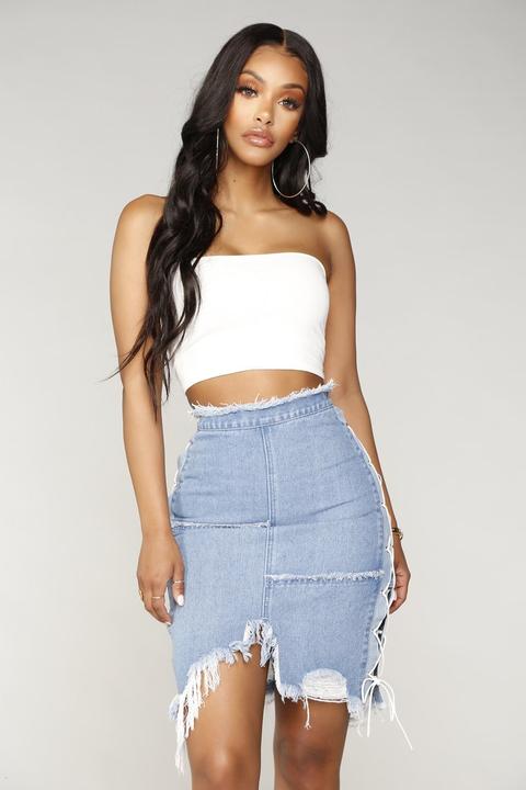 Her Way Tube Top - White