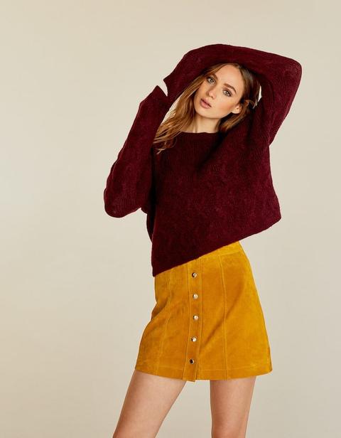 Pullover Cropped Con Treccine