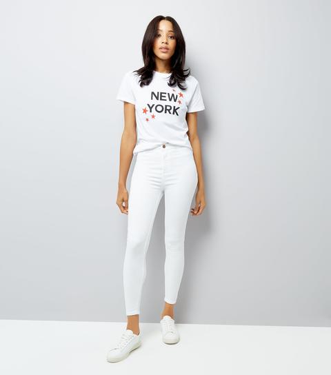 White High Waist Super Skinny Hallie Jeans