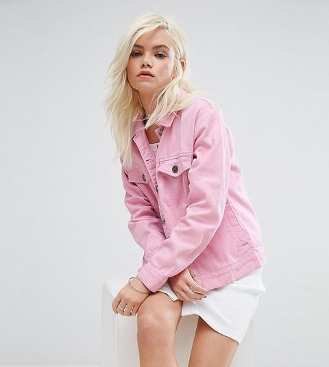 Chaqueta Estilo Girlfriend En Denim Tono Pastel De Daisy Street Petite