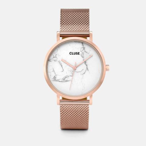 La Roche Mesh Rose Gold/white Marble