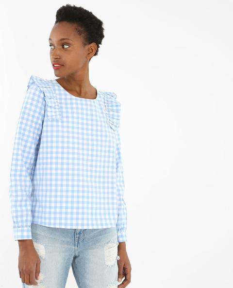 Blusa Con Volantes Vichy