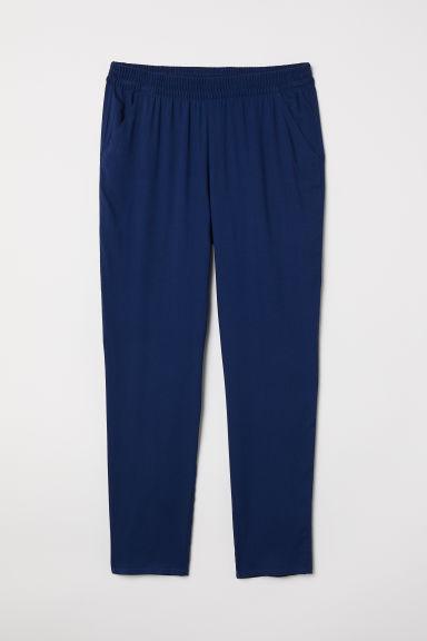 H & M - Pantaloni Elastici In Viscosa - Blu