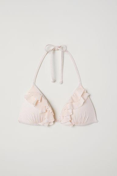 H & M - Top Bikini Triangolo Push-up - Bianco