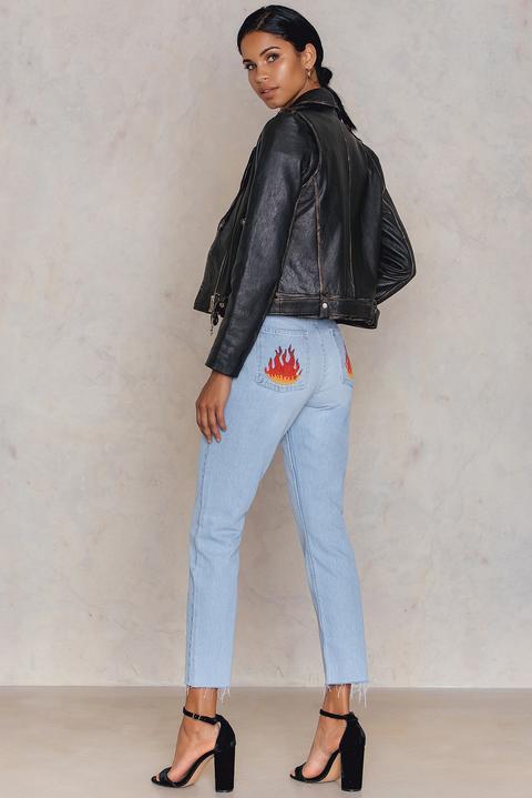 Flame Back Pocket Jeans