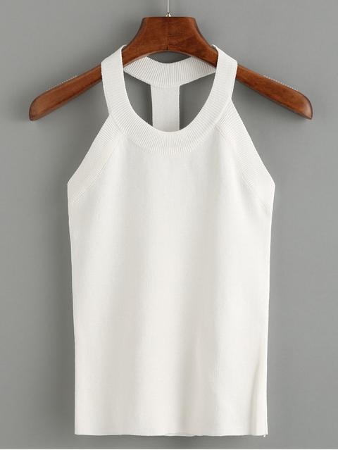 Top Tejido Sisa Racerback -blanco