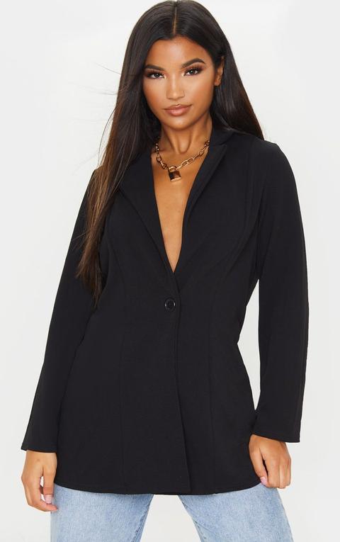 Black Oversized Boyfriend Blazer