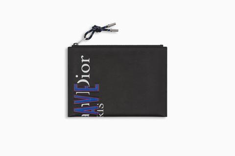 Pochette Pelle Di Vitello Nera Stampa Christian Dior Newave