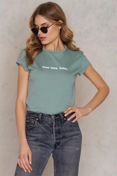 Na-kd Your Loss Babe Tee - Green