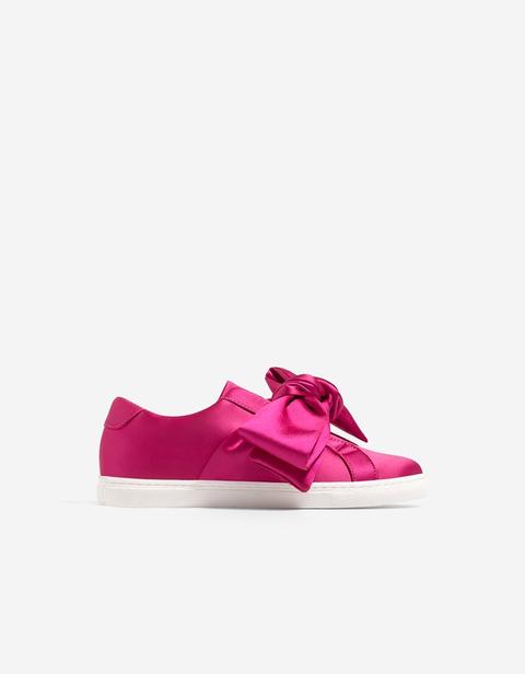 Sneaker Raso Fiocco Fucsia