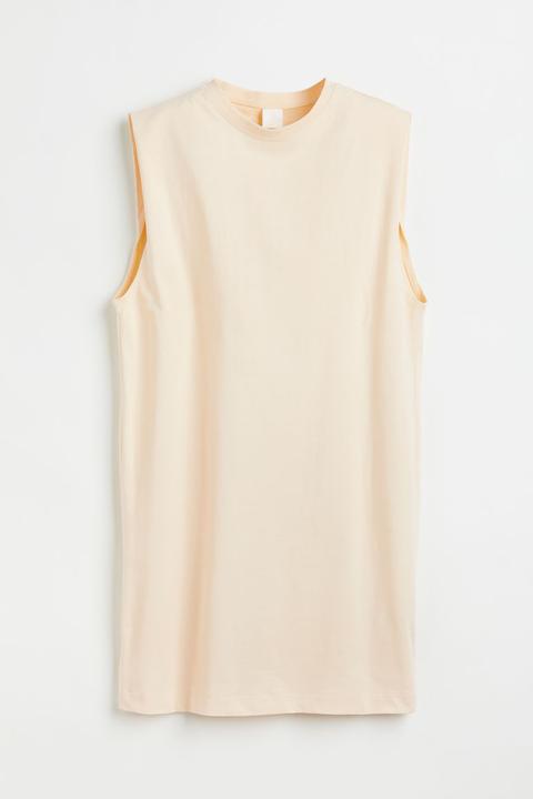 Sleeveless Jersey Dress - Yellow