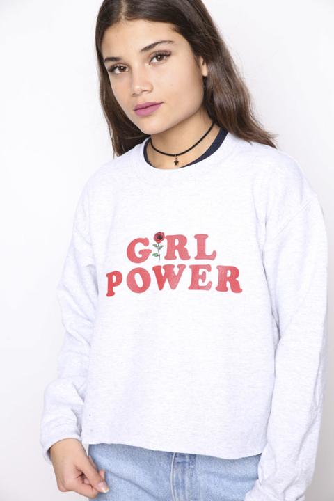 Girl Power Crop Sweatshirt