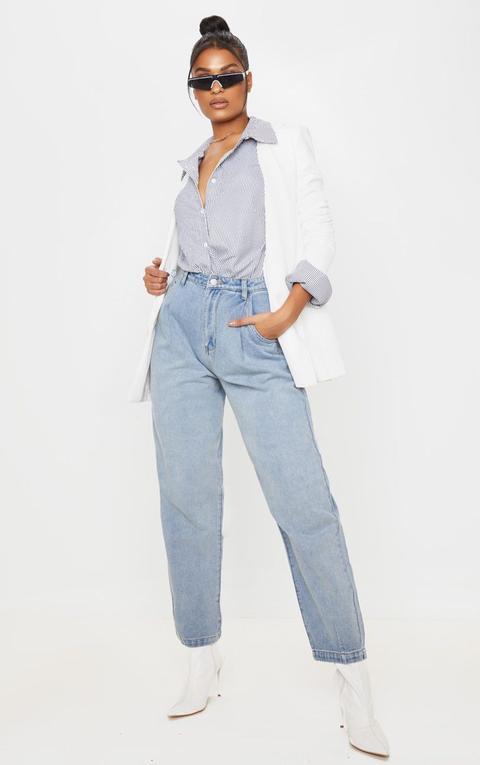 Vintage Wash Pleat Front Balloon Jean