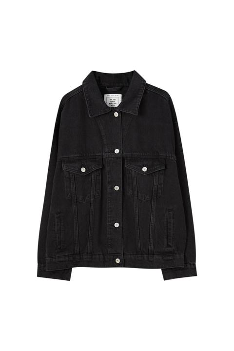 Cazadora Vaquera Negra Boyfriend