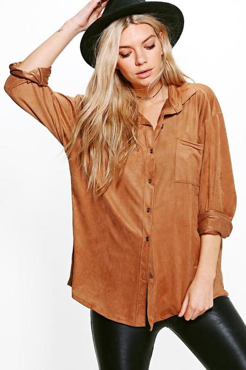 Tammy Oversized Suedette Shirt