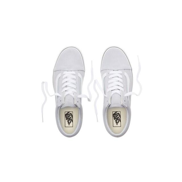 gray dawn true white old skool vans