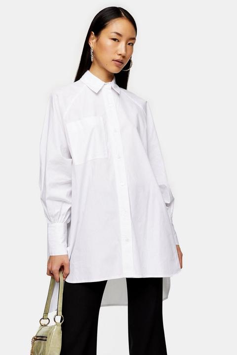 White Oversized Poplin Shirt