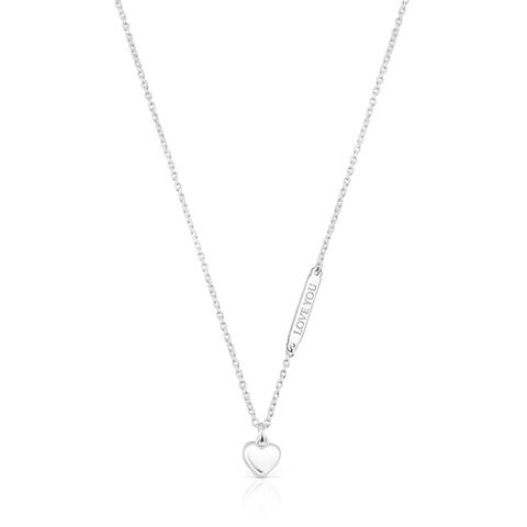 Collar Con Colgante Corazón De Plata