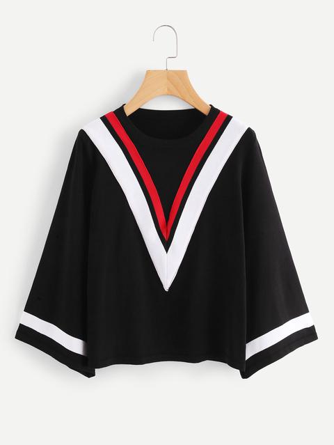 Jersey De Rayas Con Manga Kimono