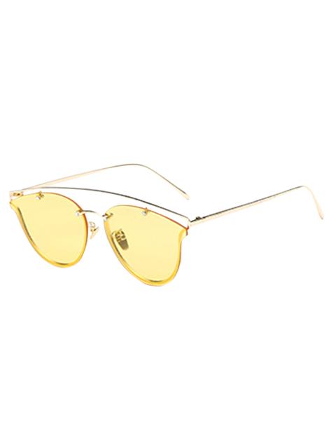 Transparent Lens Crossbar Butterfly Sunglasses