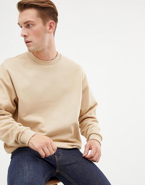 oversized beige sweatshirt