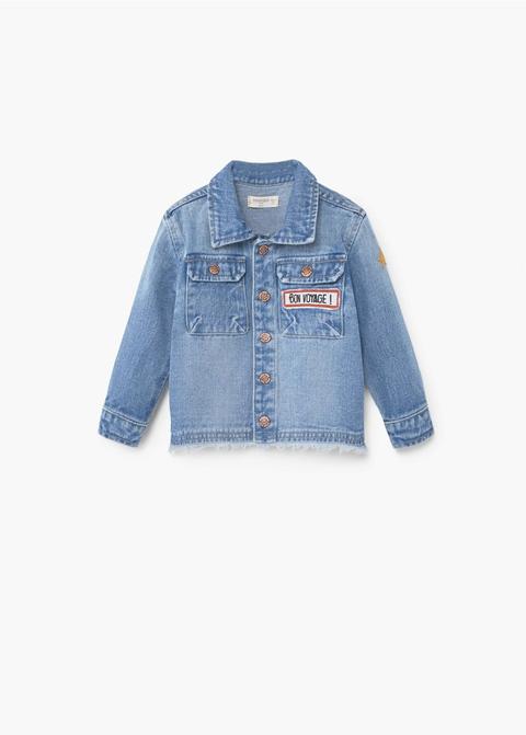 Giubbotto Denim Medio Toppe