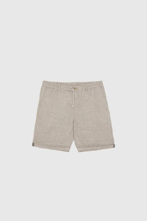 Bermuda Shorts In Lino Strutturati