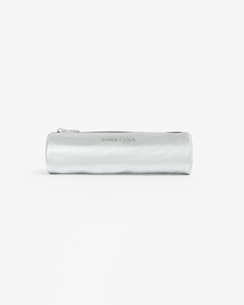 Estuche Cilíndrico M Nylon Plata