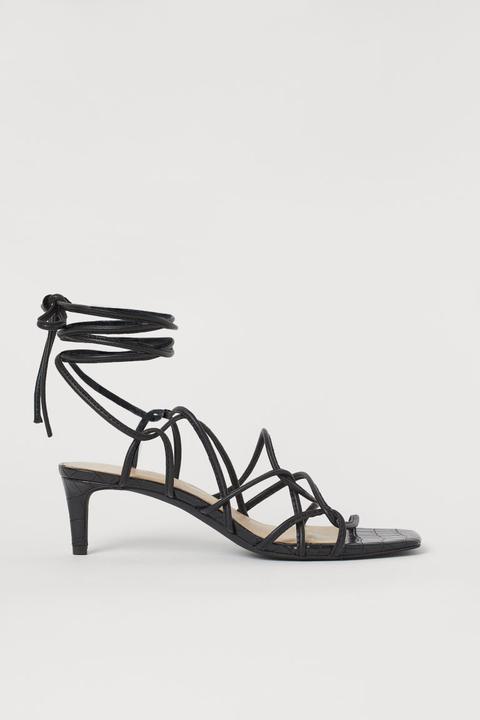 Laced Sandals - Black