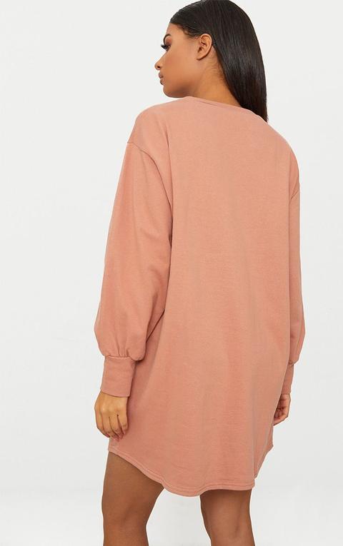 peach sweater dress