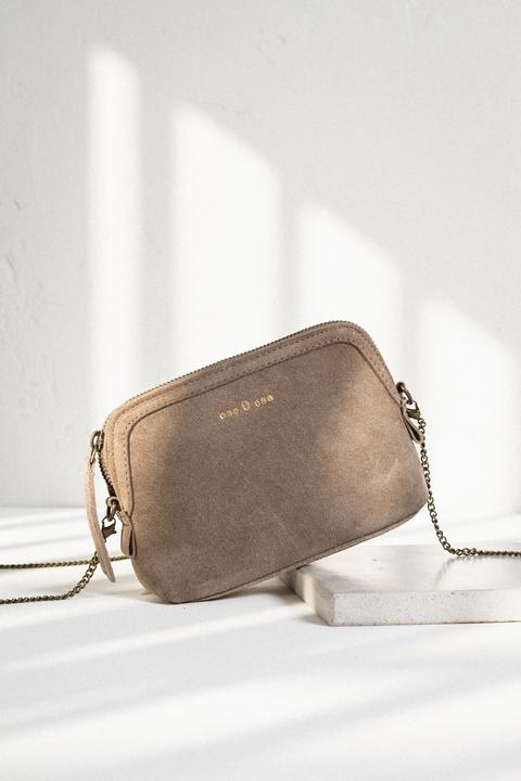 Bolso Pequeño Chain Suede