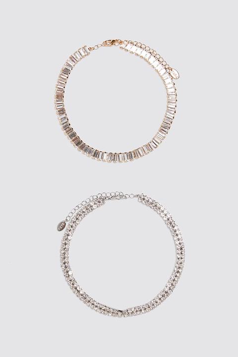 Confezione Di Choker Con Strass