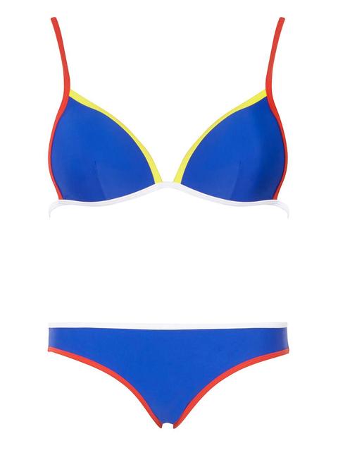 Blue Piped Bikini