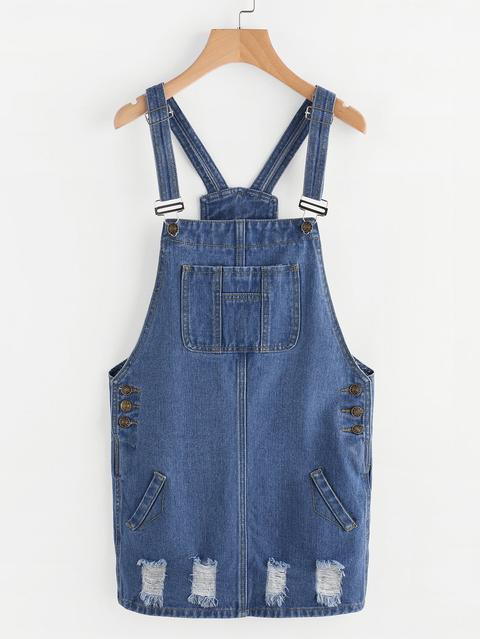 Vestito Salopette Di Jeans from SheIn on 21 Buttons