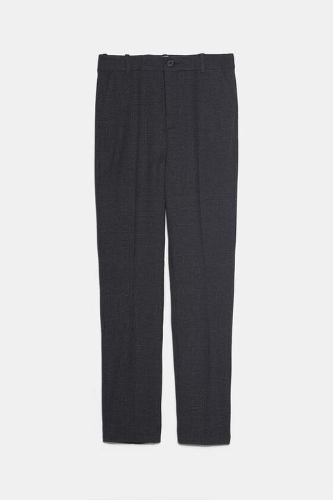 Pantaloni A Quadri High Rise Sculpting