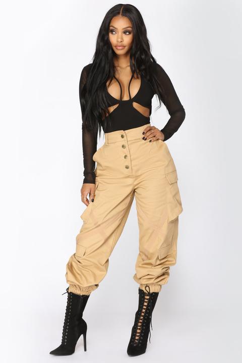 cargo jumpsuit khaki