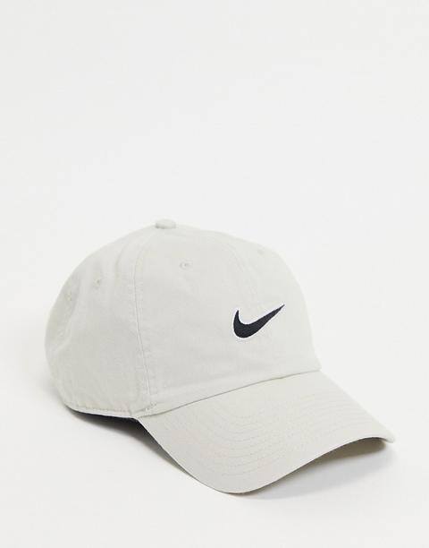 Gorra De Béisbol En Color Hueso Con El Logo De Nike-blanco