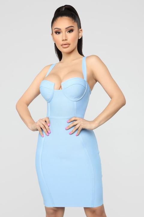 light blue fashion nova dress