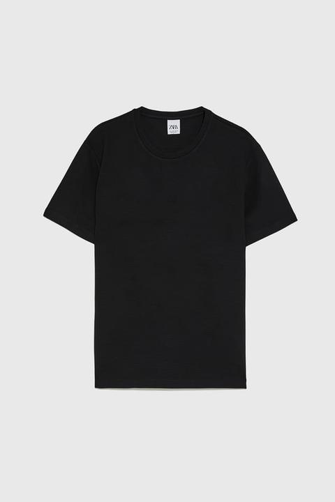 T-shirt Mit Horizontaler Strukturmuster