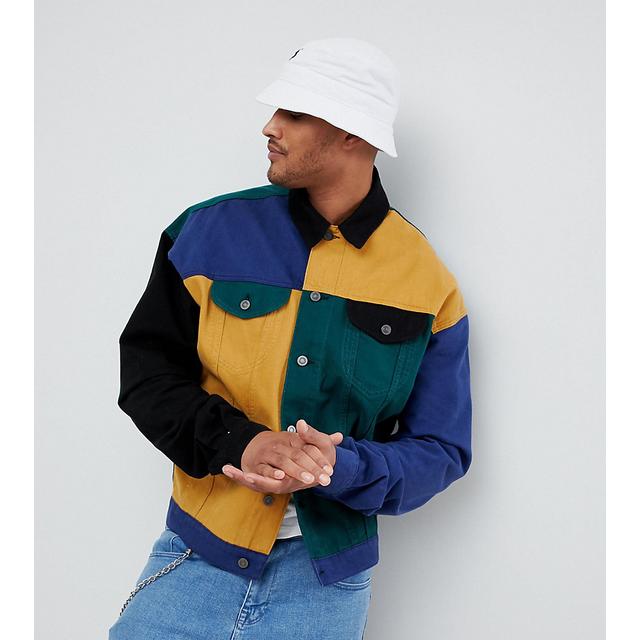 asos colour block denim jacket