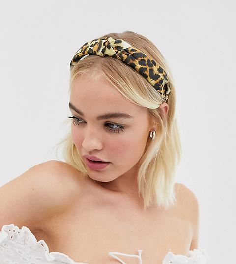 Reclaimed Vintage Inspired Headband In Leopard Print-multi