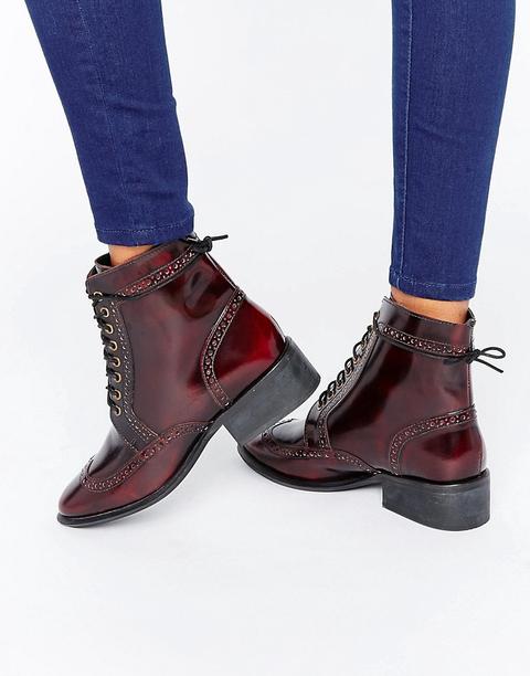 Botas Oxford De Cuero Con Cordones Amar De Asos