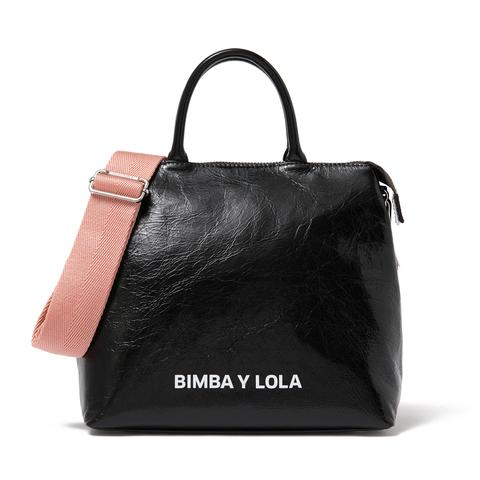 Bolso Craquelado Piel Negro