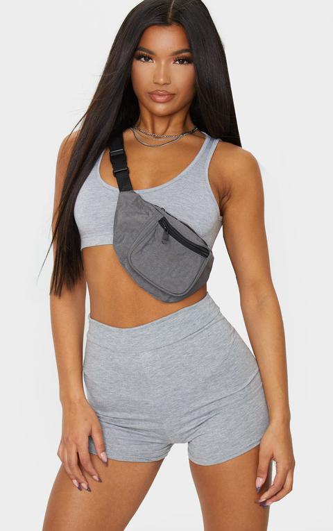 Basic Grey High Waisted Shorts