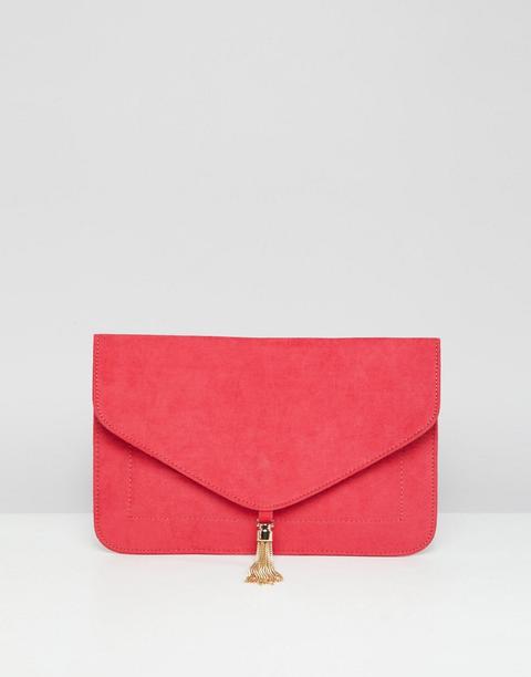 Asos Design - Pochette Con Nappe - Rosso